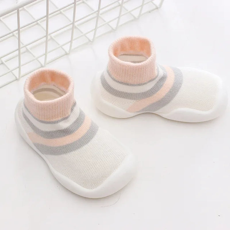 Unisex Baby Shoes First Shoes Baby Walkers Toddler First Walker Baby Girl Kids Soft Rubber Sole Baby Shoe Knit Booties Anti-Slip