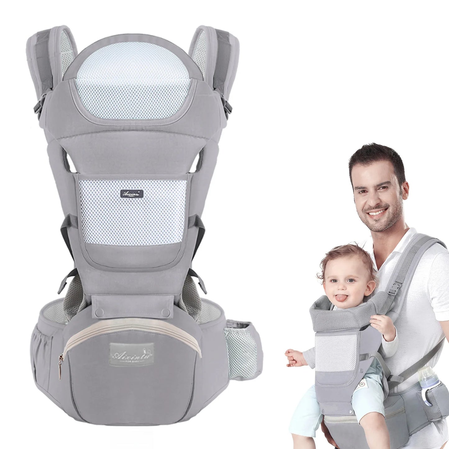 Baby Carrier Ergonomic Infant Multifunctional Waist Stool Newborn to Toddler Multi-Use before and after Kangaroo Bag Accessories