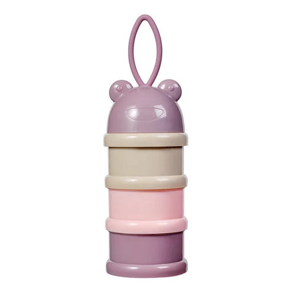 Portable Baby Milk Powder Container 3 Layer Food Container Infant Feeding Mix Container Layered Milk Powder Dispenser Snack Cup