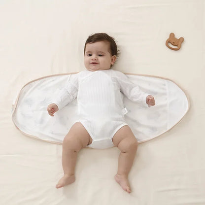 Baby Swaddle Blanket 0-6 Months Strap Protect Belly Baby Sleeping Blanket Wrap for New Born Thin-Style for Summer