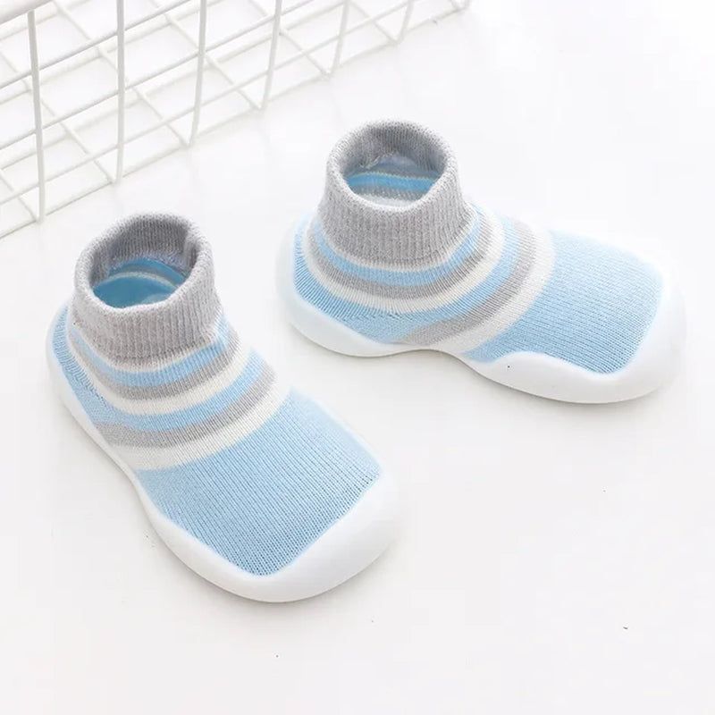 Unisex Baby Shoes First Shoes Baby Walkers Toddler First Walker Baby Girl Kids Soft Rubber Sole Baby Shoe Knit Booties Anti-Slip