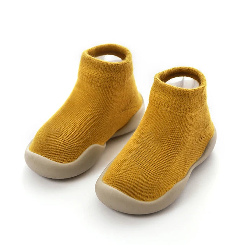 Unisex Baby Shoes First Shoes Baby Walkers Toddler First Walker Baby Girl Kids Soft Rubber Sole Baby Shoe Knit Booties Anti-Slip