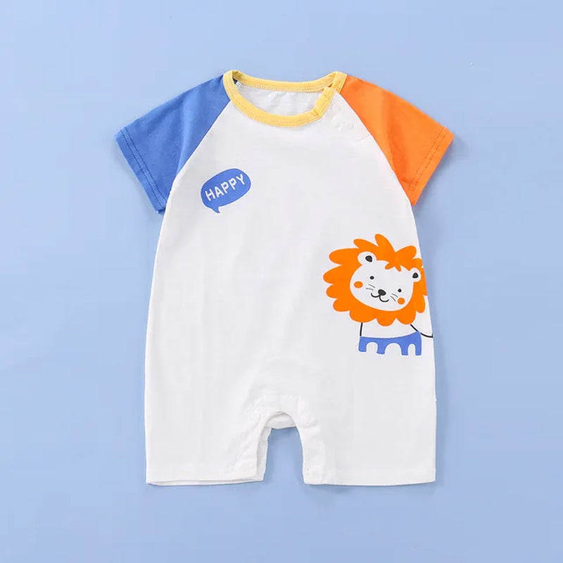 2023 Summer Infant Toddler Bodysuits Baby Boys Girls Cotton One-Pieces Newborn Casual Soft Short Sleeve Romper Jumpsuit Romper