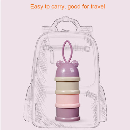 Portable Baby Milk Powder Container 3 Layer Food Container Infant Feeding Mix Container Layered Milk Powder Dispenser Snack Cup