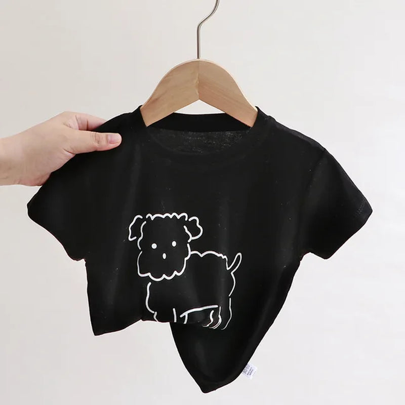 Infant Clothing Summer Baby Boys Cotton Printing Short Sleeve Kids Girls Breathable Casual T-Shirts Fashion Girl Tops 1-3Y