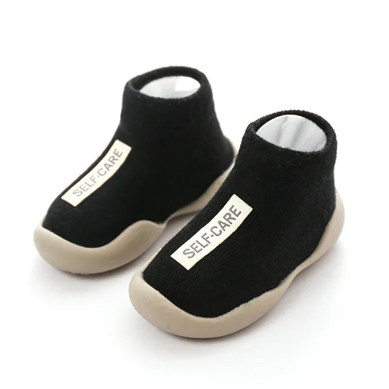 Unisex Baby Shoes First Shoes Baby Walkers Toddler First Walker Baby Girl Kids Soft Rubber Sole Baby Shoe Knit Booties Anti-Slip