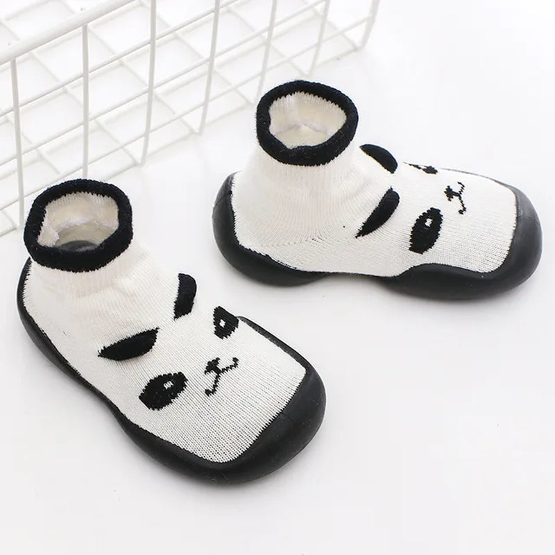 Unisex Baby Shoes First Shoes Baby Walkers Toddler First Walker Baby Girl Kids Soft Rubber Sole Baby Shoe Knit Booties Anti-Slip