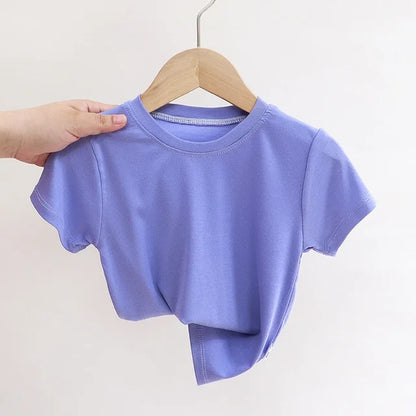 Infant Clothing Summer Baby Boys Cotton Printing Short Sleeve Kids Girls Breathable Casual T-Shirts Fashion Girl Tops 1-3Y