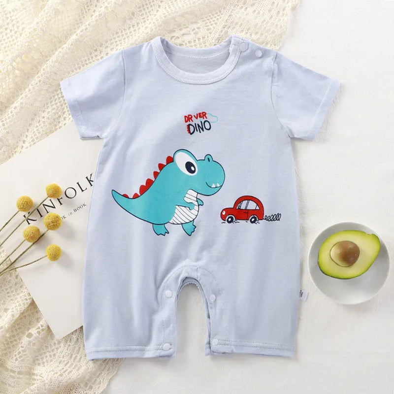 2023 Summer Infant Toddler Bodysuits Baby Boys Girls Cotton One-Pieces Newborn Casual Soft Short Sleeve Romper Jumpsuit Romper