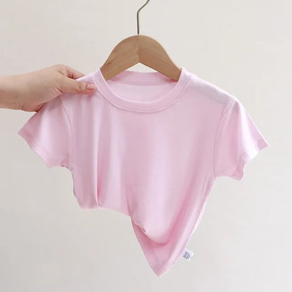 Infant Clothing Summer Baby Boys Cotton Printing Short Sleeve Kids Girls Breathable Casual T-Shirts Fashion Girl Tops 1-3Y