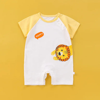 2023 Summer Infant Toddler Bodysuits Baby Boys Girls Cotton One-Pieces Newborn Casual Soft Short Sleeve Romper Jumpsuit Romper