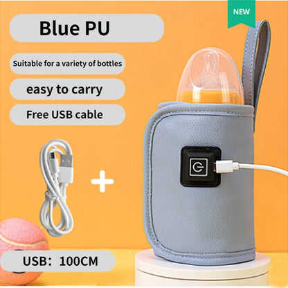 Baby Bottle Warmer 3-Speed Adjustment Baby Bottle Cup Warmer Car Portable USB Bottle Warmer Baby and Children Outdoor Travel