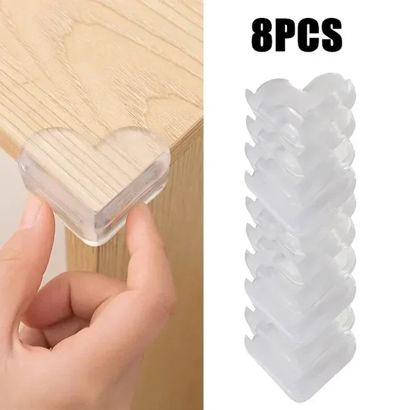 Transparent PVC Baby Protection Strip with Double-Sided Tape Anti-Bumb Kid Safety Table Edge Furniture Guard Corner L Protectors