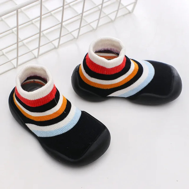 Unisex Baby Shoes First Shoes Baby Walkers Toddler First Walker Baby Girl Kids Soft Rubber Sole Baby Shoe Knit Booties Anti-Slip