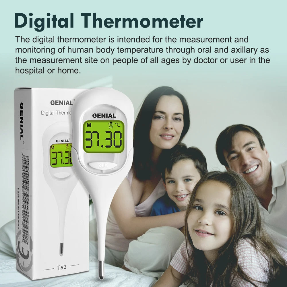 8 Sec Fast Reading Digital Oral Thermometer for Adult, Kid and Baby, Oral,Underarm Temperature Measurement for Fever