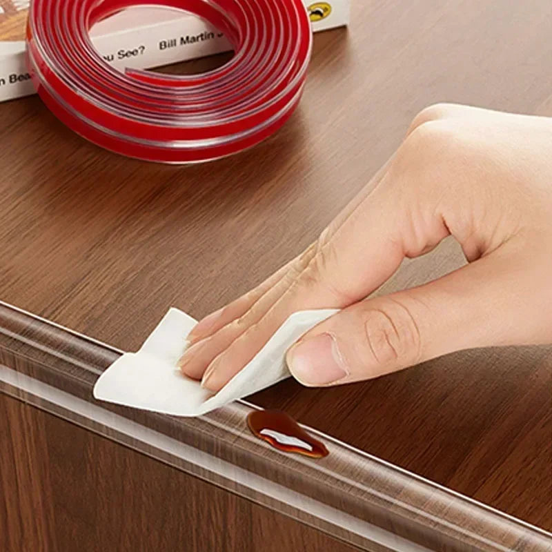 Transparent PVC Baby Protection Strip with Double-Sided Tape Anti-Bumb Kid Safety Table Edge Furniture Guard Corner L Protectors