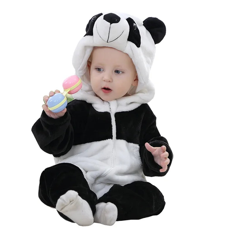 Easter Rabbit Baby Rompers Winter Hooded Flannel Toddler Infant Clothes Overall Bodysuits Jumpsuit Costume for Kids Bebe