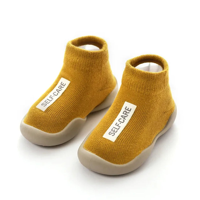 Unisex Baby Shoes First Shoes Baby Walkers Toddler First Walker Baby Girl Kids Soft Rubber Sole Baby Shoe Knit Booties Anti-Slip