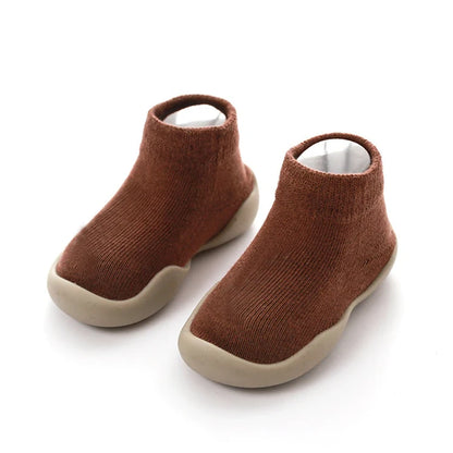 Unisex Baby Shoes First Shoes Baby Walkers Toddler First Walker Baby Girl Kids Soft Rubber Sole Baby Shoe Knit Booties Anti-Slip