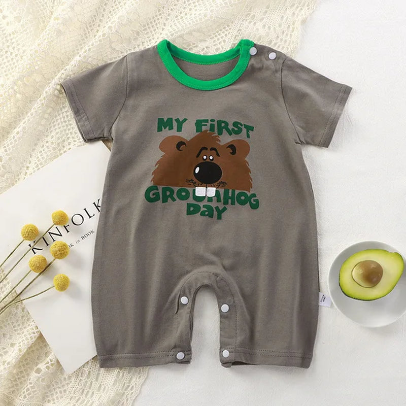 2023 Summer Infant Toddler Bodysuits Baby Boys Girls Cotton One-Pieces Newborn Casual Soft Short Sleeve Romper Jumpsuit Romper