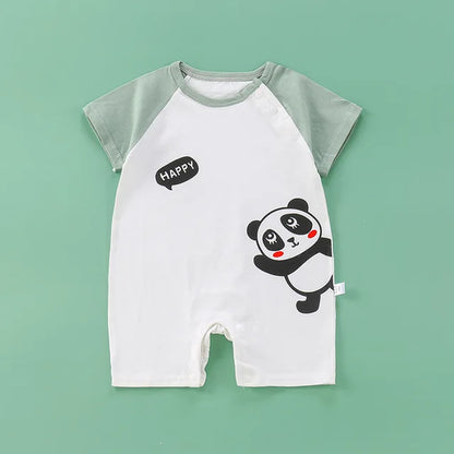 2023 Summer Infant Toddler Bodysuits Baby Boys Girls Cotton One-Pieces Newborn Casual Soft Short Sleeve Romper Jumpsuit Romper